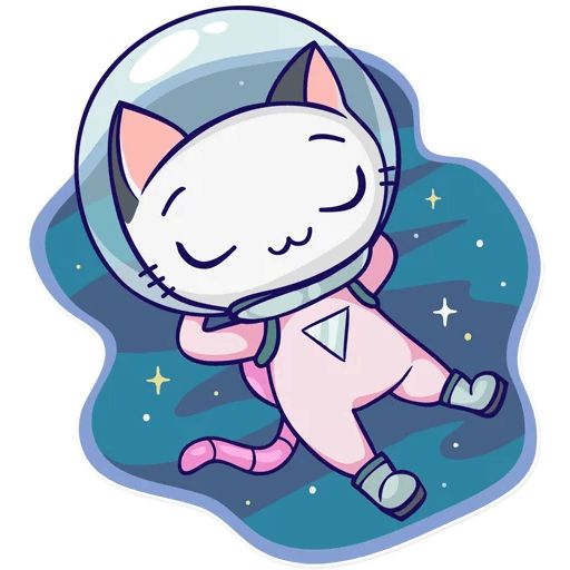Sticker «Astro Kitty-2»