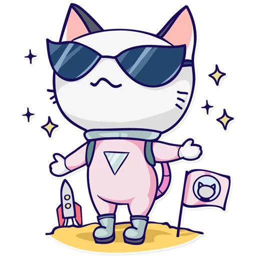 Sticker «Astro Kitty-6»