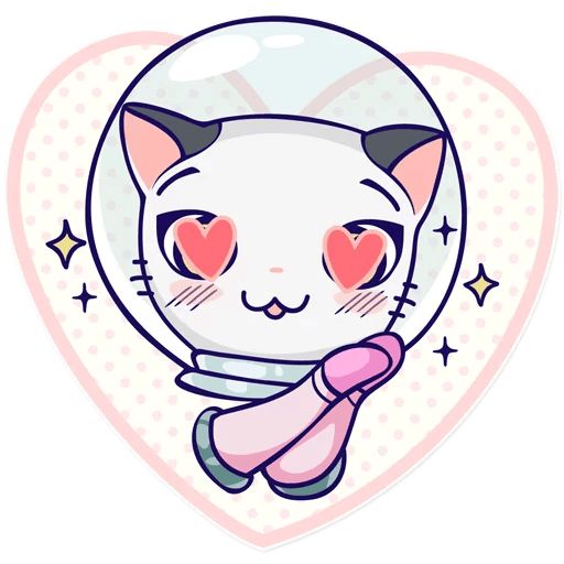 Sticker «Astro Kitty-8»