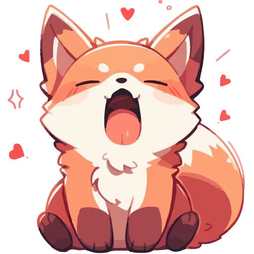Sticker «Cute Foxes-12»