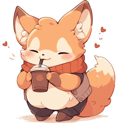 Sticker «Cute Foxes-3»