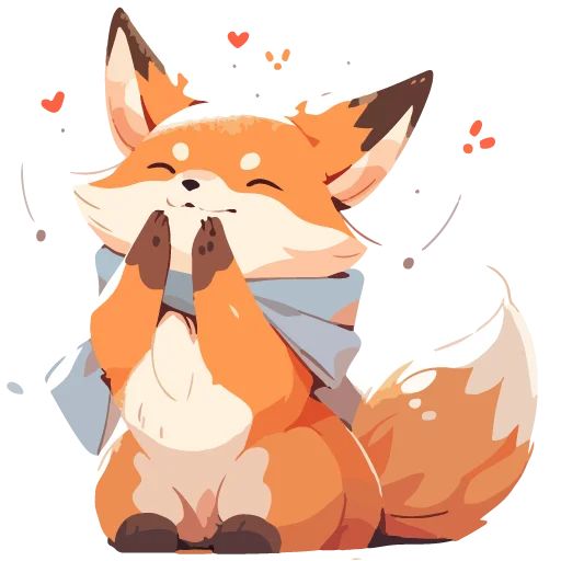 Sticker «Cute Foxes-5»