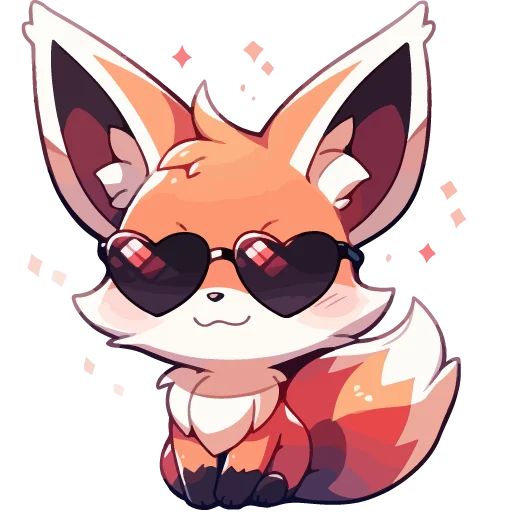 Sticker «Cute Foxes-7»