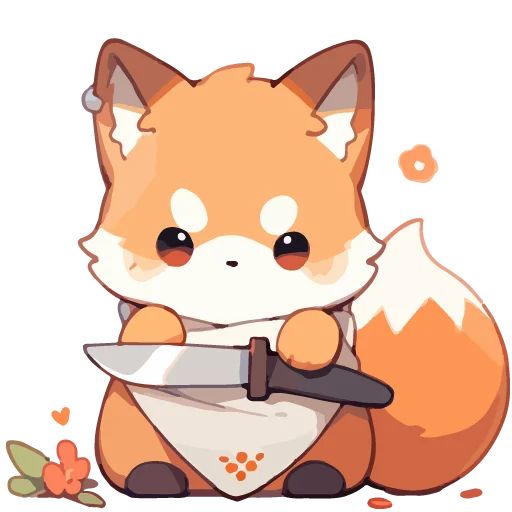 Sticker «Cute Foxes-9»