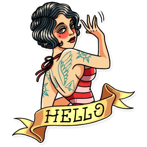 Sticker «Tattoo Girl-5»