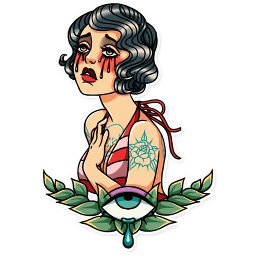 Sticker «Tattoo Girl-8»
