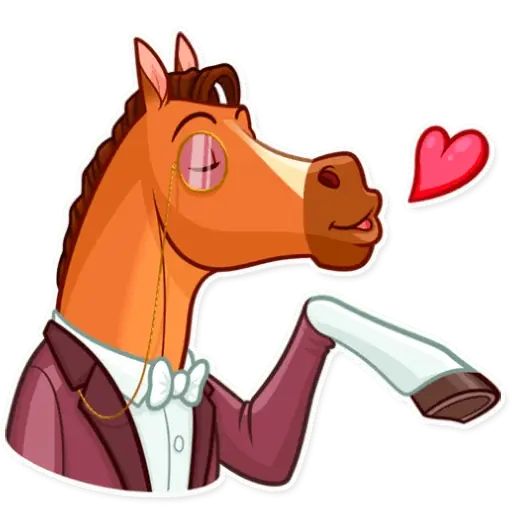 Sticker «Gentleman Horse-2»
