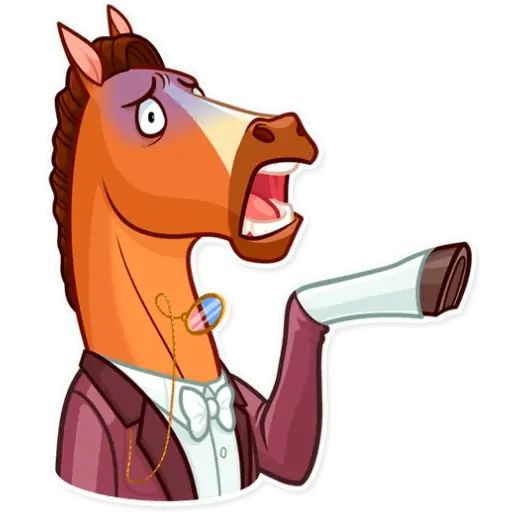 Sticker «Gentleman Horse-4»