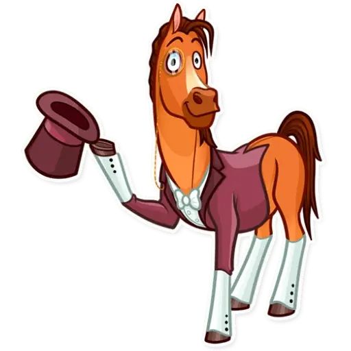 Sticker «Gentleman Horse-5»