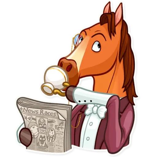 Sticker «Gentleman Horse-6»