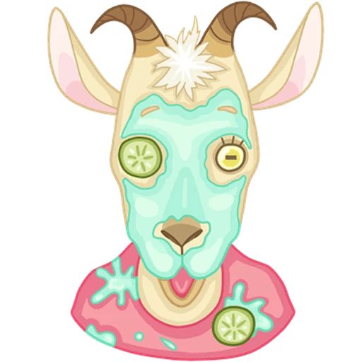 Sticker «Goat Rose-1»