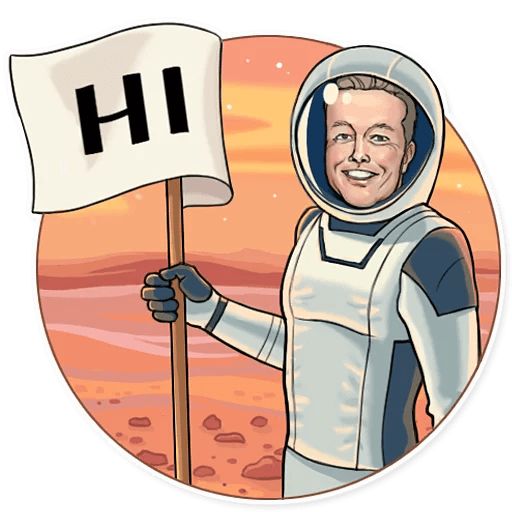 Sticker «Elon Musk-4»