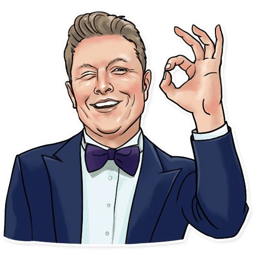 Sticker «Elon Musk-7»