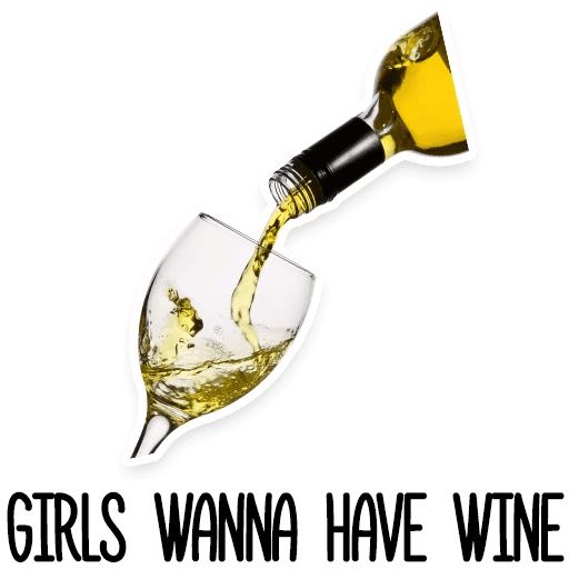 Sticker «Girls And Wine-4»