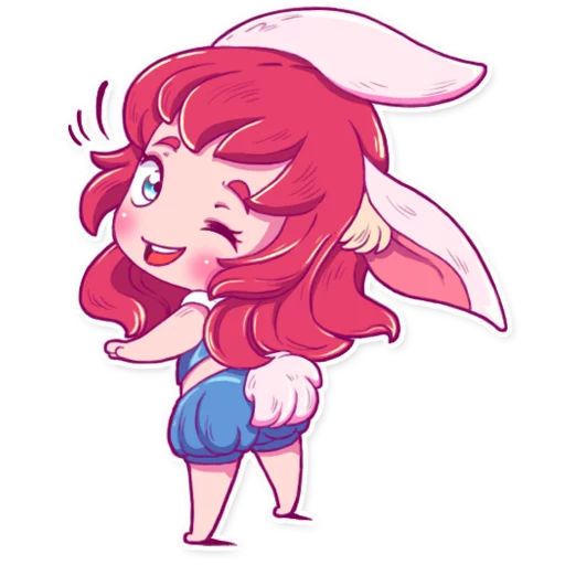 Sticker «Cute Bunny Girl-6»
