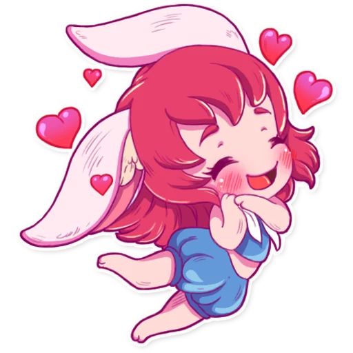 Sticker «Cute Bunny Girl-7»