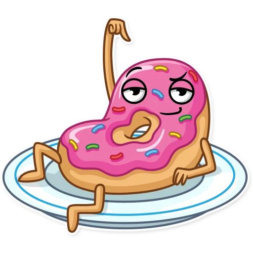 Sticker «Donut And Coffee-10»