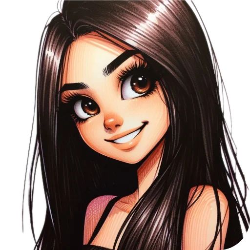 Sticker «Cute girl-2»