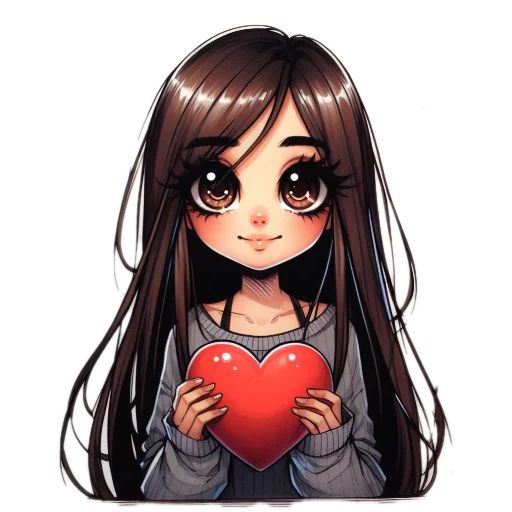 Sticker «Cute girl-4»
