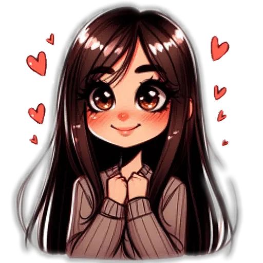 Sticker «Cute girl-5»