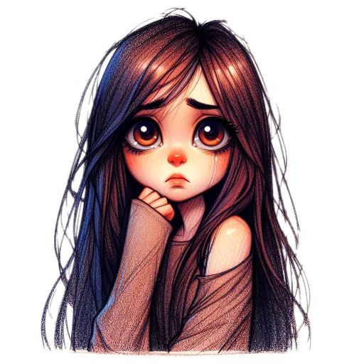 Sticker «Cute girl-6»