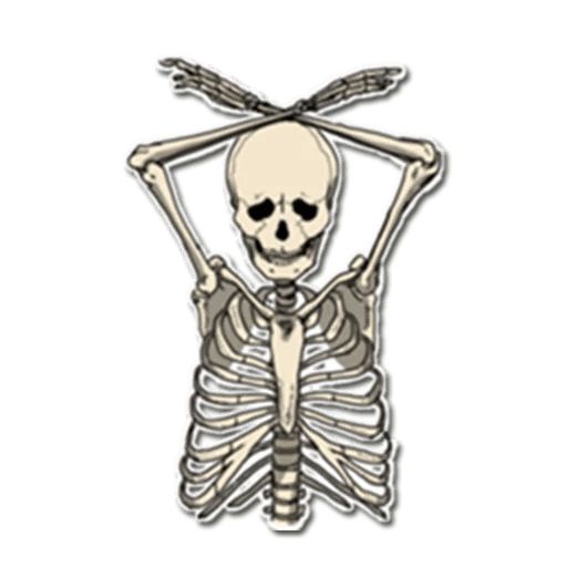 Sticker «Skeleton Bob-4»