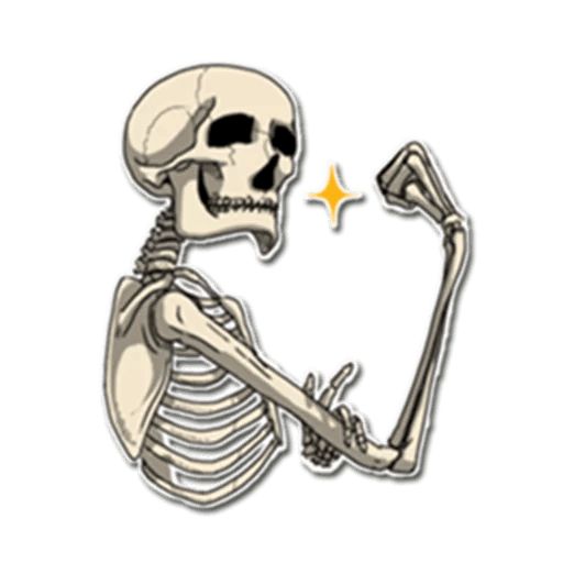 Sticker «Skeleton Bob-6»