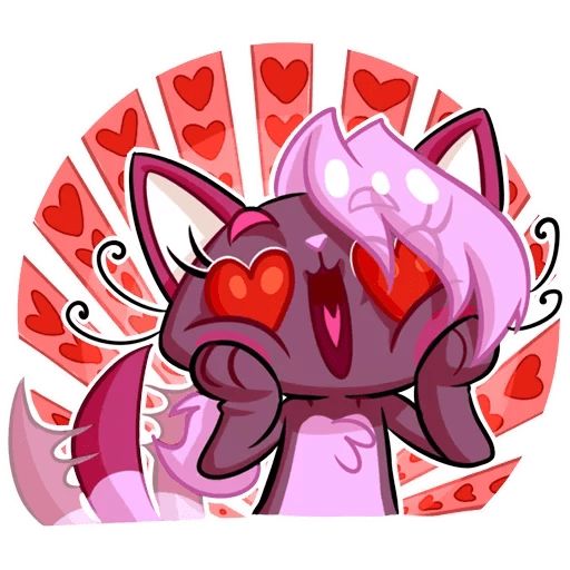 Sticker «Kate the Flirty Cat-8»