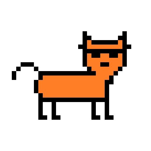 Sticker «Color pixel cats-2»