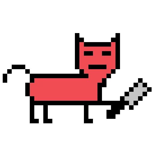 Sticker «Color pixel cats-4»