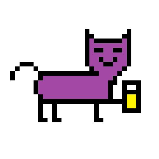 Sticker «Color pixel cats-5»