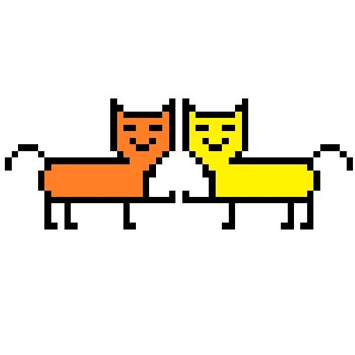 Sticker «Color pixel cats-7»