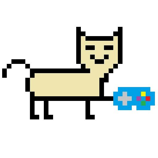 Sticker «Color pixel cats-8»