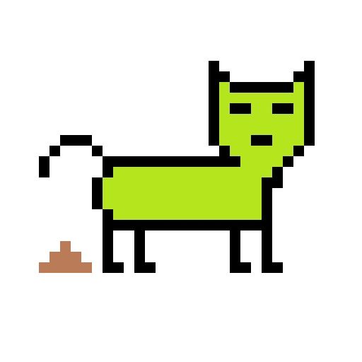 Sticker «Color pixel cats-9»