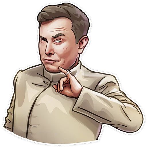 Sticker «Elon Musk-3»