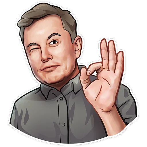 Sticker «Elon Musk-4»