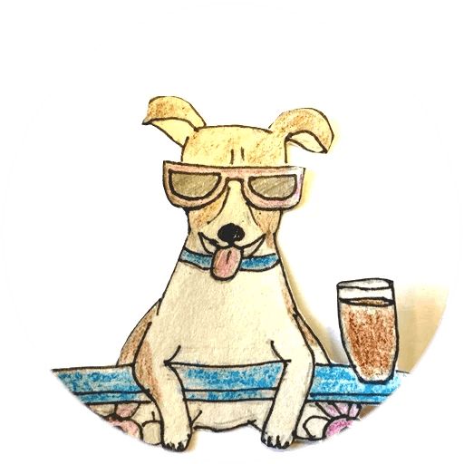 Sticker «Drinking dogs-10»