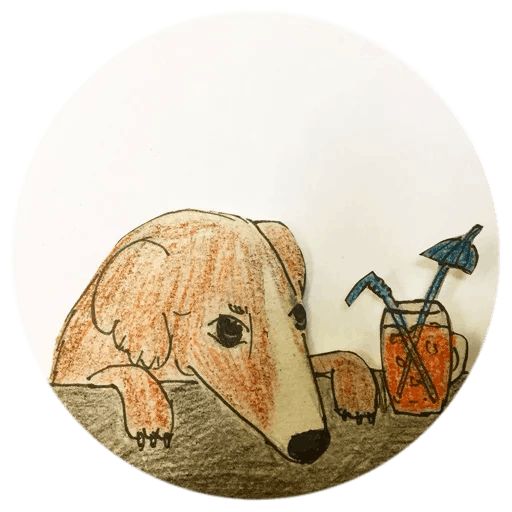 Sticker «Drinking dogs-3»