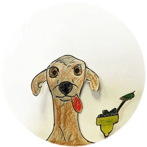 Sticker «Drinking dogs-4»