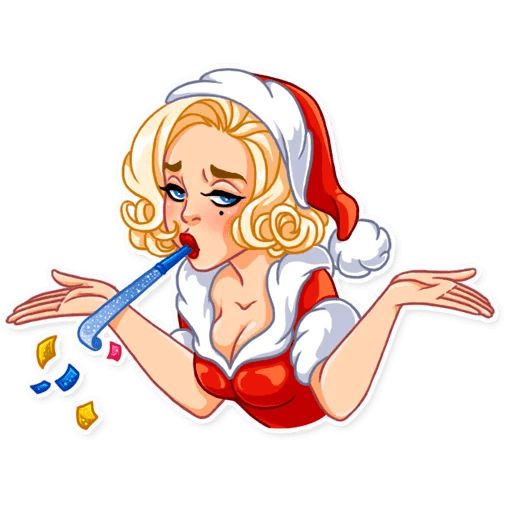 Sticker «Santa Girl-12»