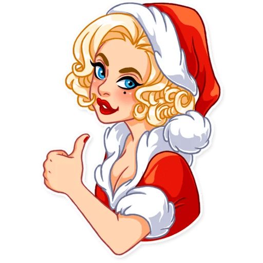 Sticker «Santa Girl-3»
