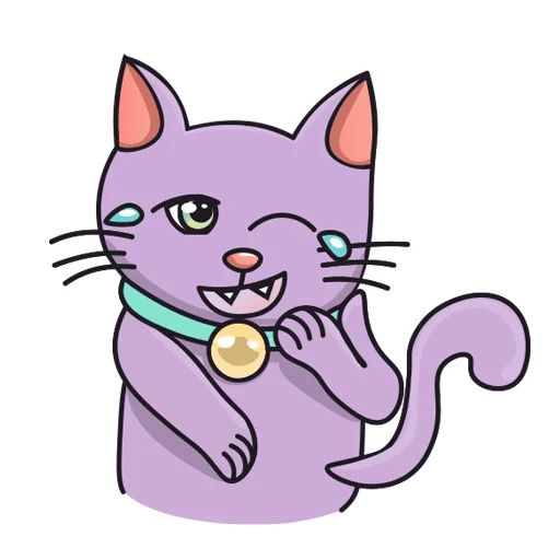 Sticker «Purple Cat-1»