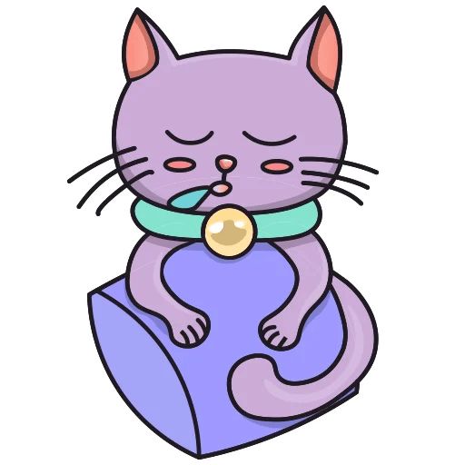 Sticker «Purple Cat-10»