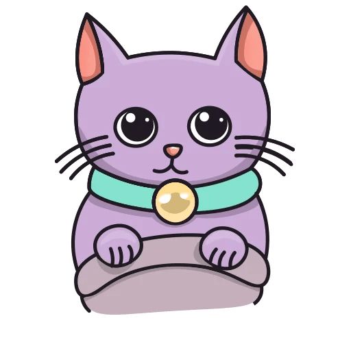 Sticker «Purple Cat-11»