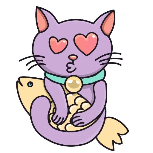 Sticker «Purple Cat-2»