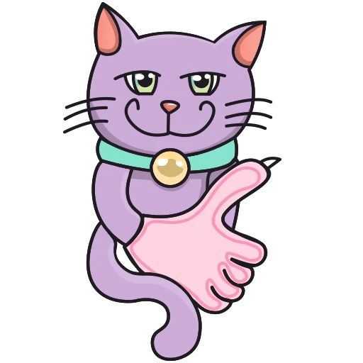 Sticker «Purple Cat-3»