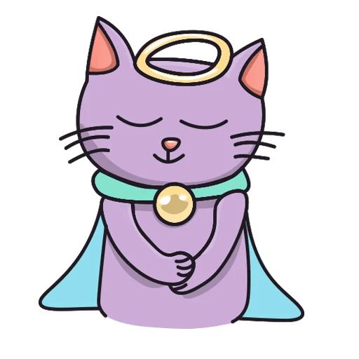 Sticker «Purple Cat-4»