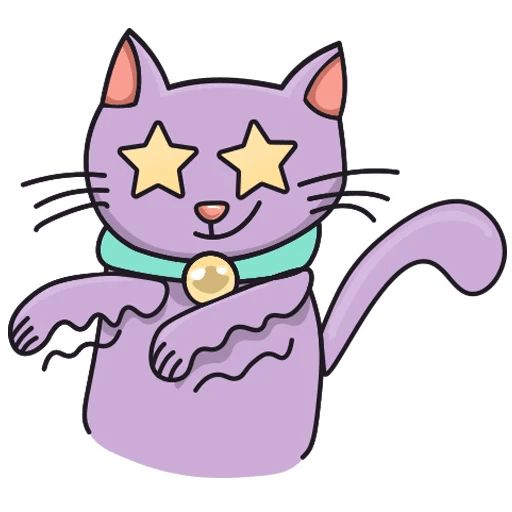 Sticker «Purple Cat-6»