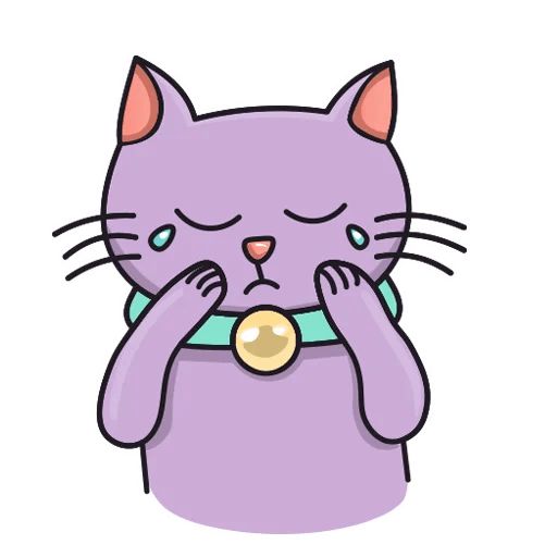 Sticker «Purple Cat-7»