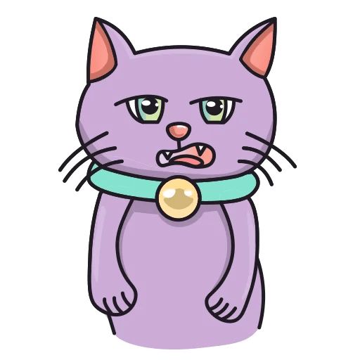 Sticker «Purple Cat-8»